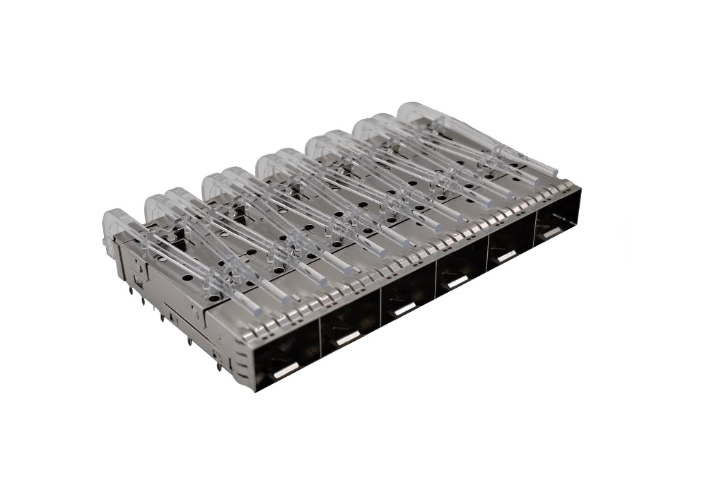 SFP+1 * 6 CAGE crimping strip with light guide column