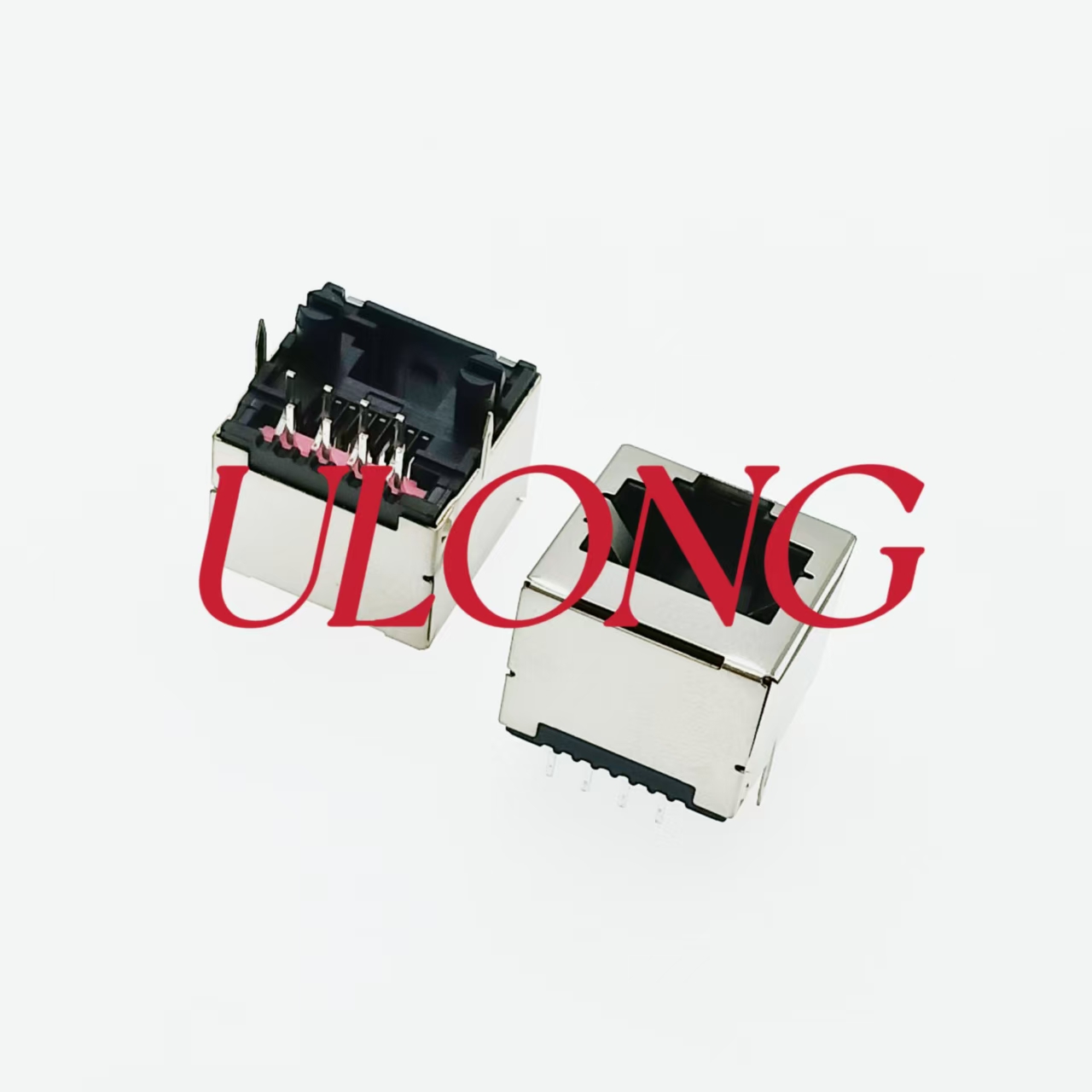 直插RJ45-8P8C 全包屏蔽高=12.7MM 矮体