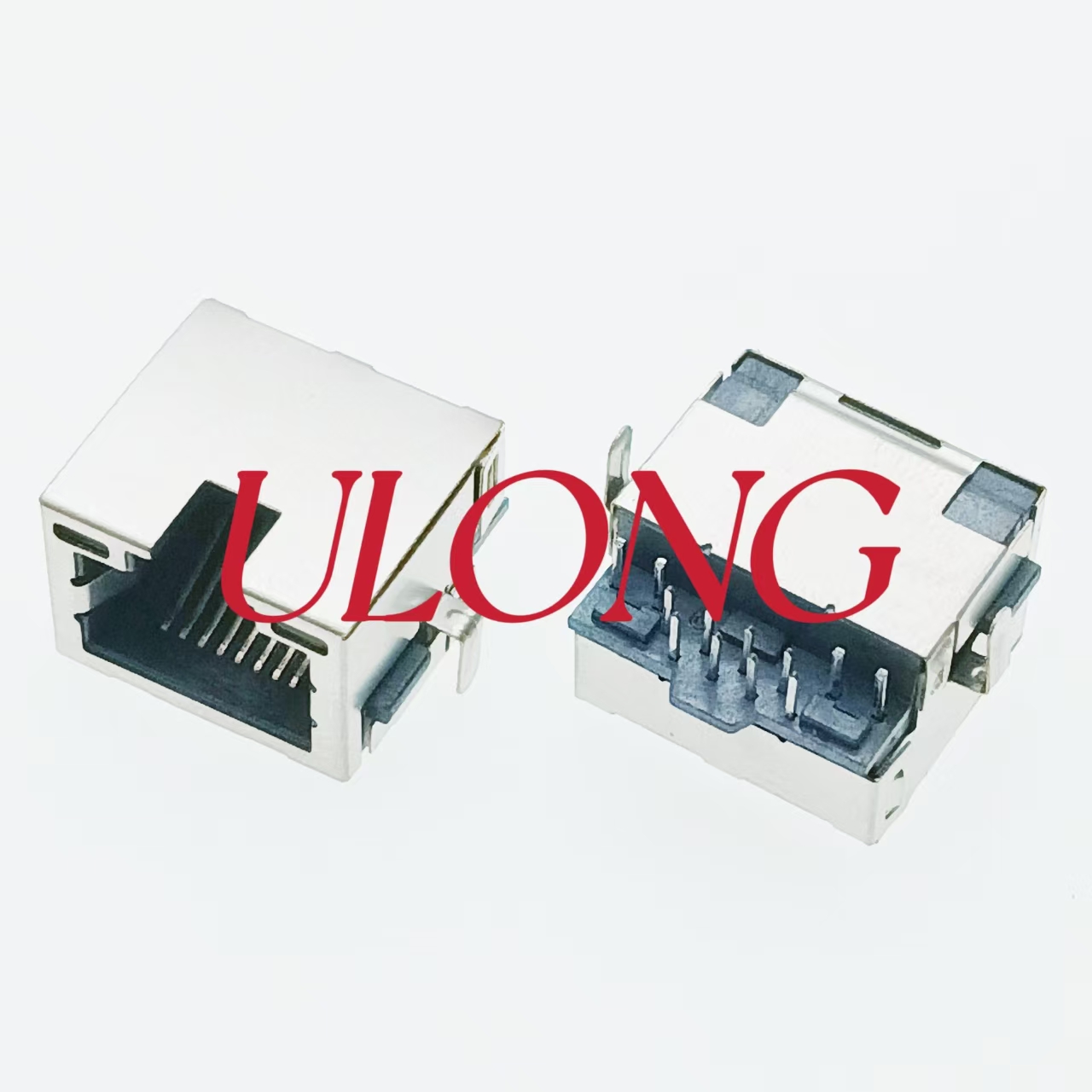 沉板DIP RJ45-8P8C 带灯无弹屏蔽 电视机网口座