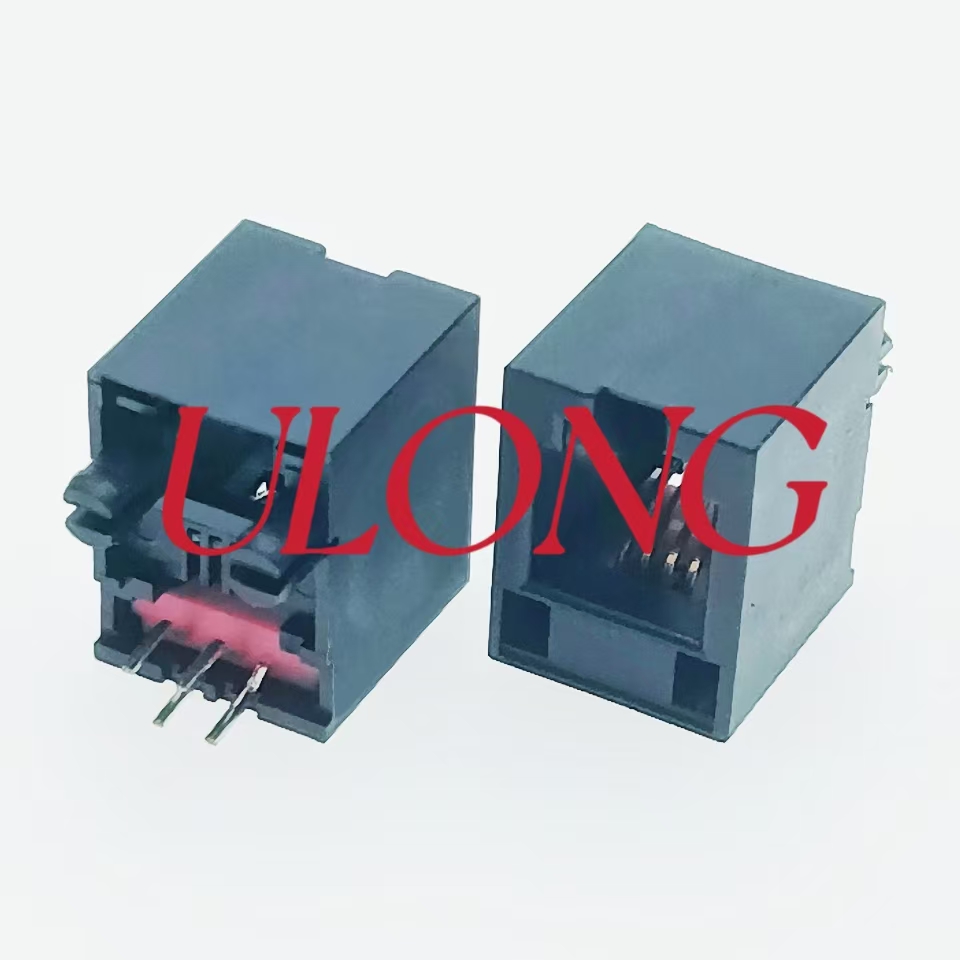 直插DIP RJ11 4P4C 全塑12.7MM插件