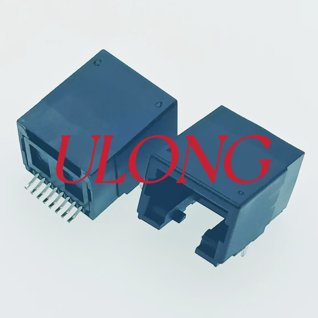 RJ45 8P8C立贴180度网络插座11.5MM卷带麦拉回流焊