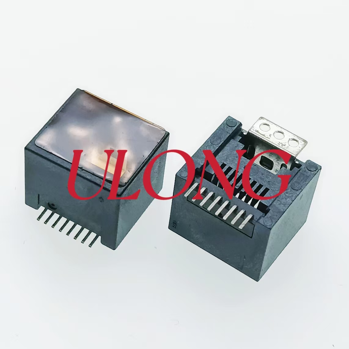 RJ45 8P8C立贴180度网络插座12.7MM卷带麦拉回流焊