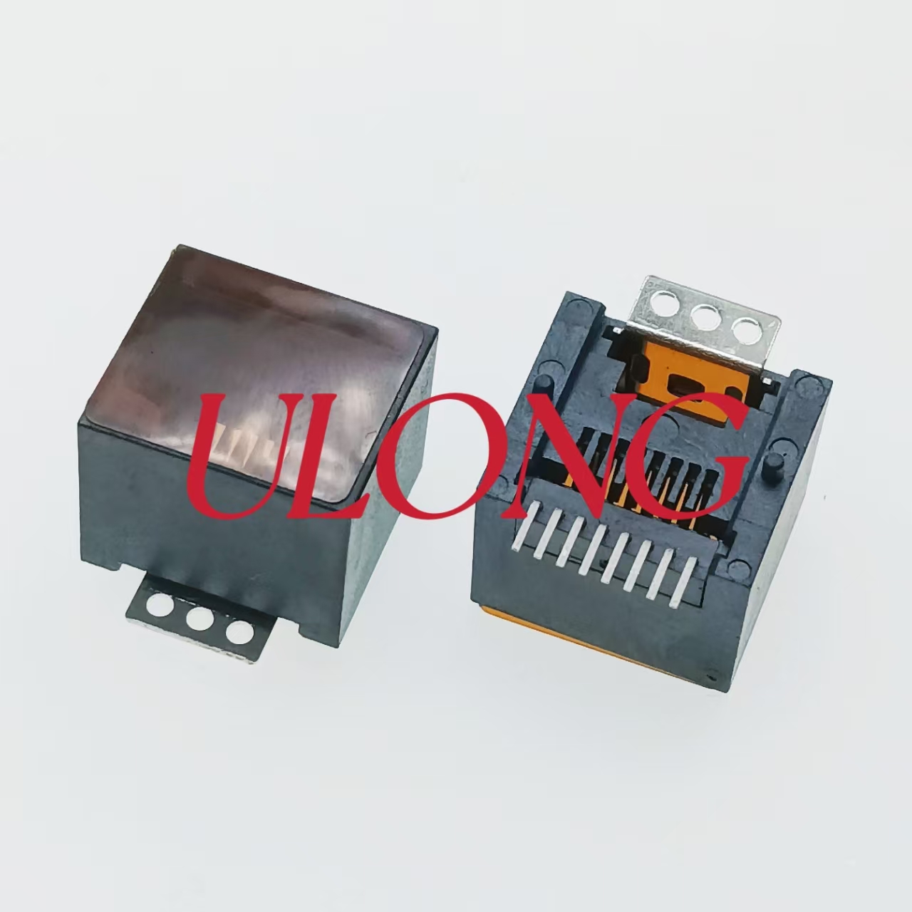 RJ45 8P8C立贴180度网络插座12.7MM卷带麦拉回流焊