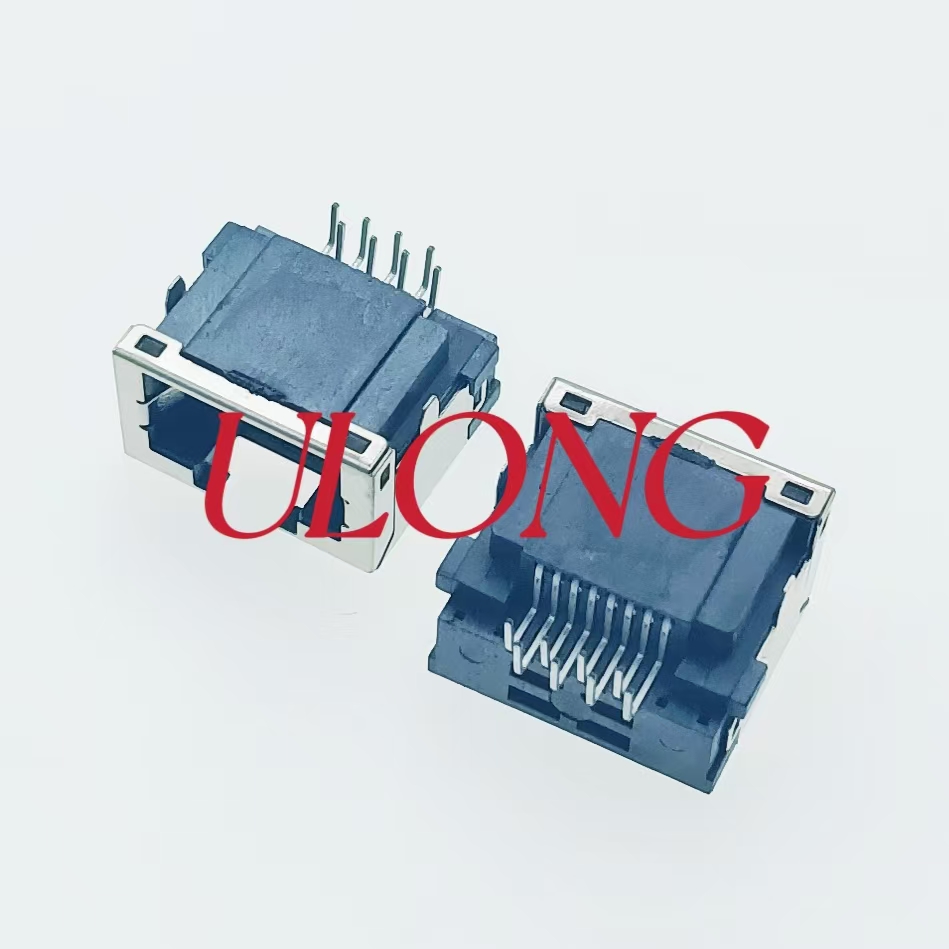 沉板DIP RJ45 超薄9.8高 带灯屏蔽