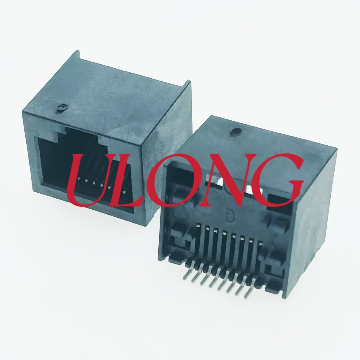 单口SMT RJ45 8P8C 贴片口朝上无灯全塑卷带