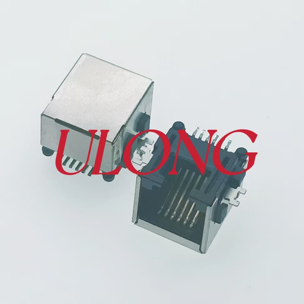 沉板SMT RJ12-6P6C电话连接器全包