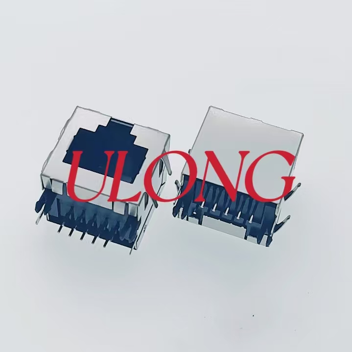 RJ48-10P10C单口屏蔽带弹