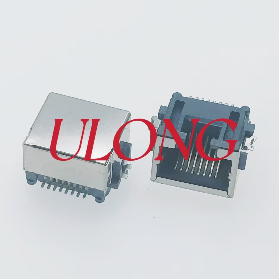 沉板式RJ45-8P8C  8.6MM贴片SMT RJ45带内弹片卷带