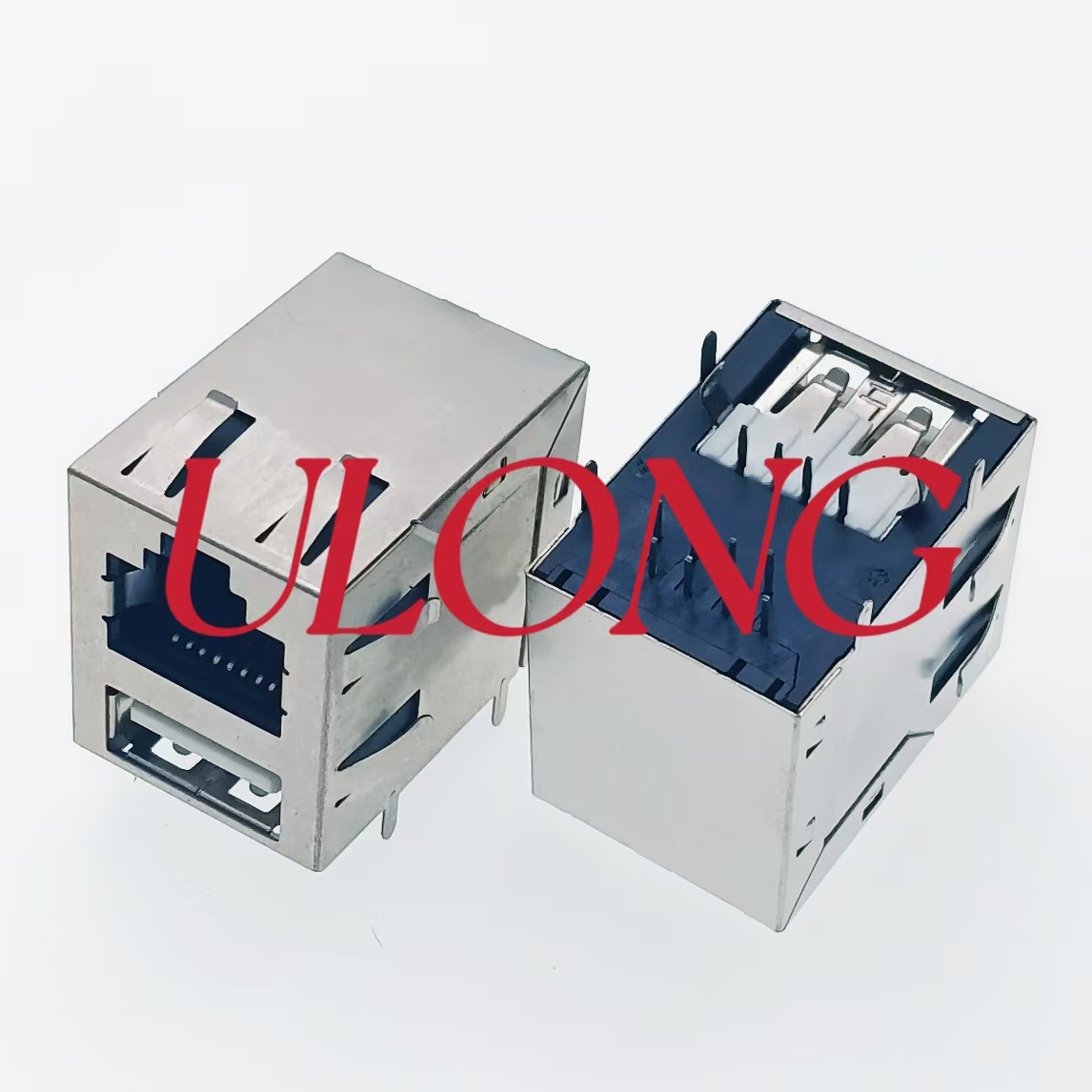单口RJ45+1USB2.0无灯带弹连接器全包