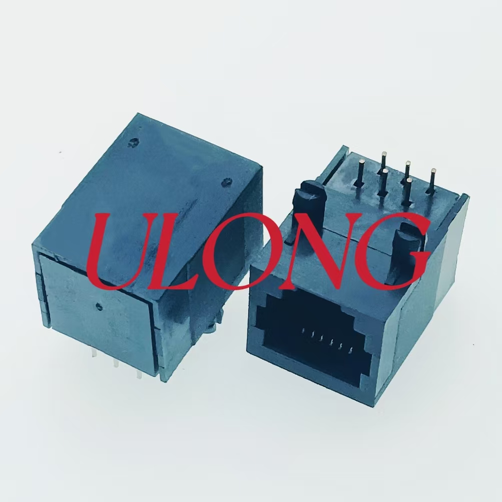 单口RJ12-6P6C电话连接器全塑