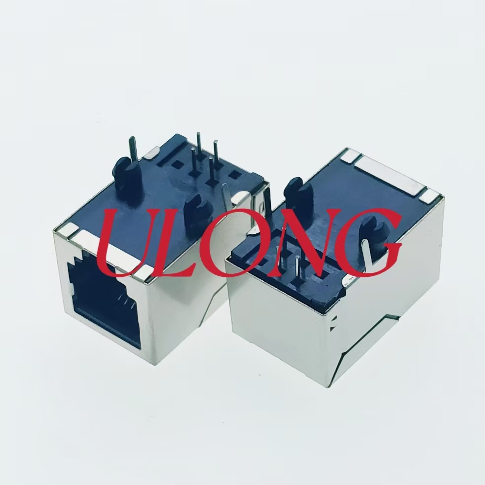 单口RJ12-6P4C电话连接器全包