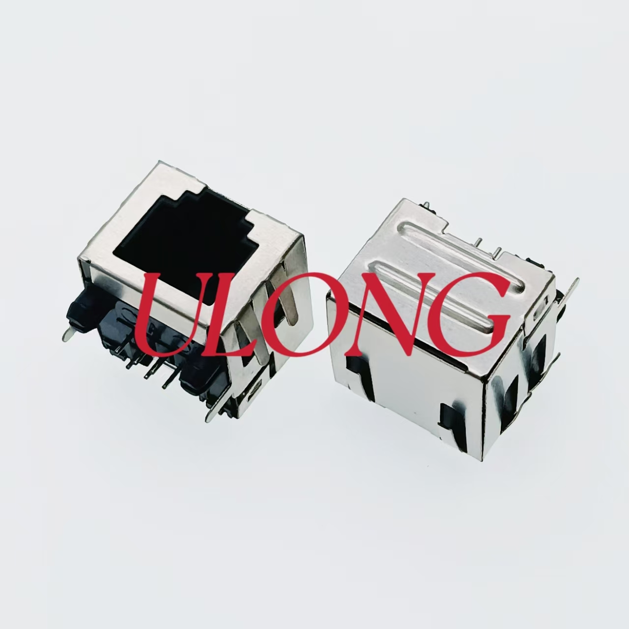 RJ12-6P6C 带弹屏蔽外8内6