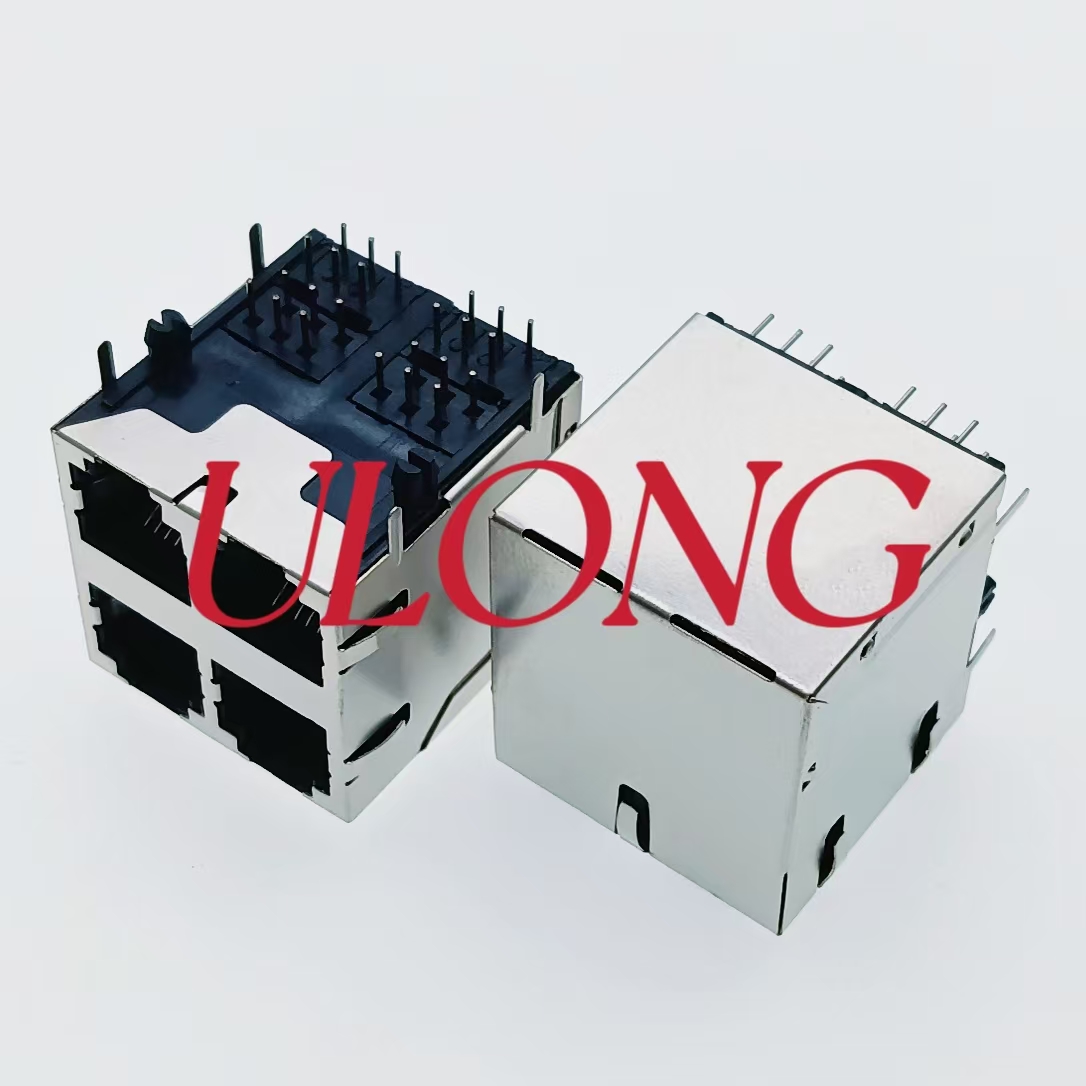 RJ12-2X2带弹屏蔽