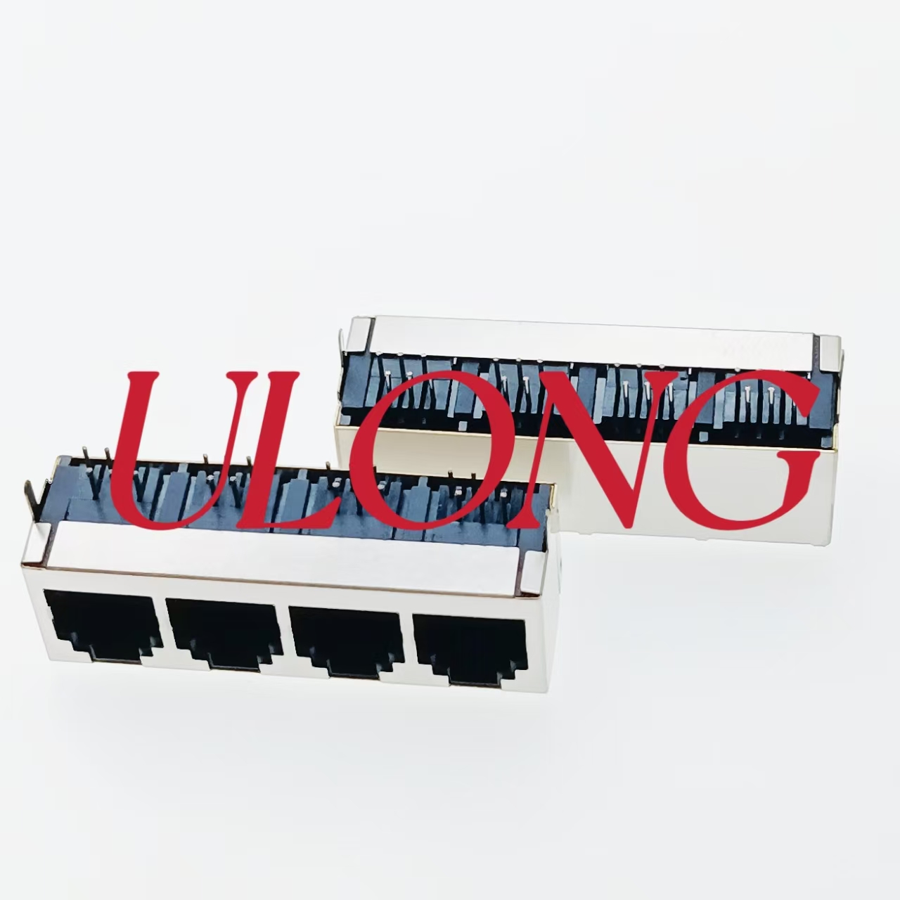 RJ12-1X4-6P6C黑色全包电话座子