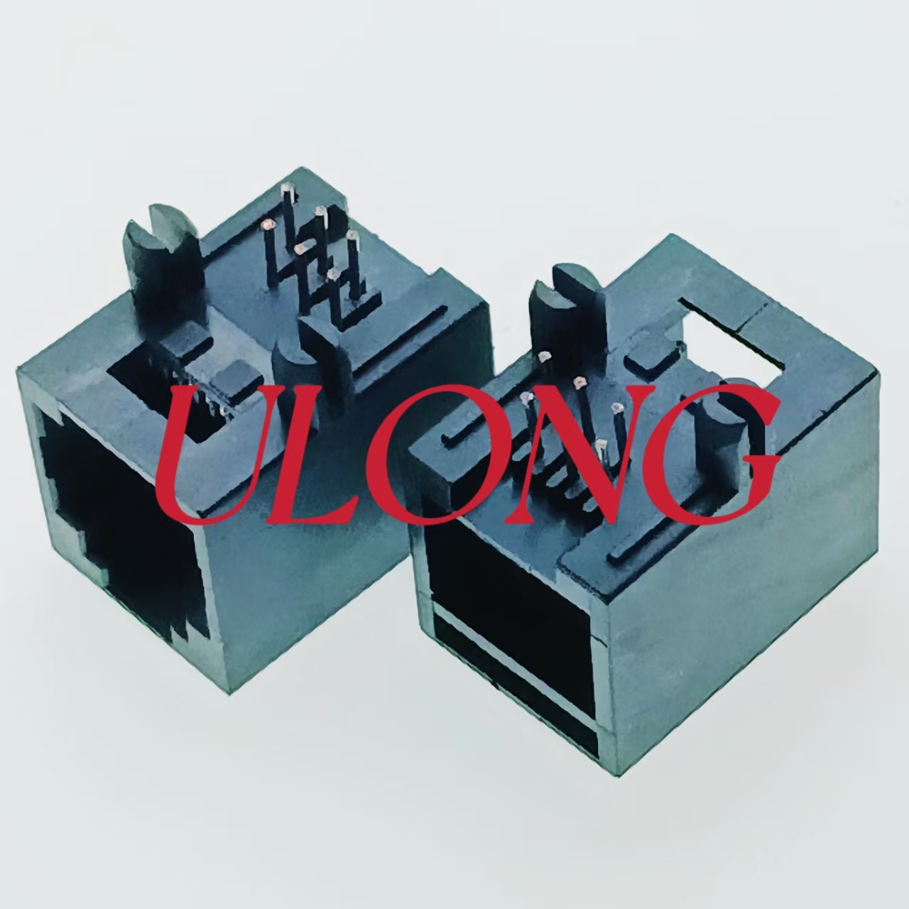 RJ12-1X-6P6C黑色全塑电话座子