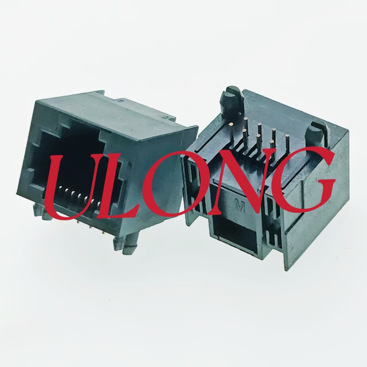 RJ45插座-1X1-8P8C无灯全塑黑色