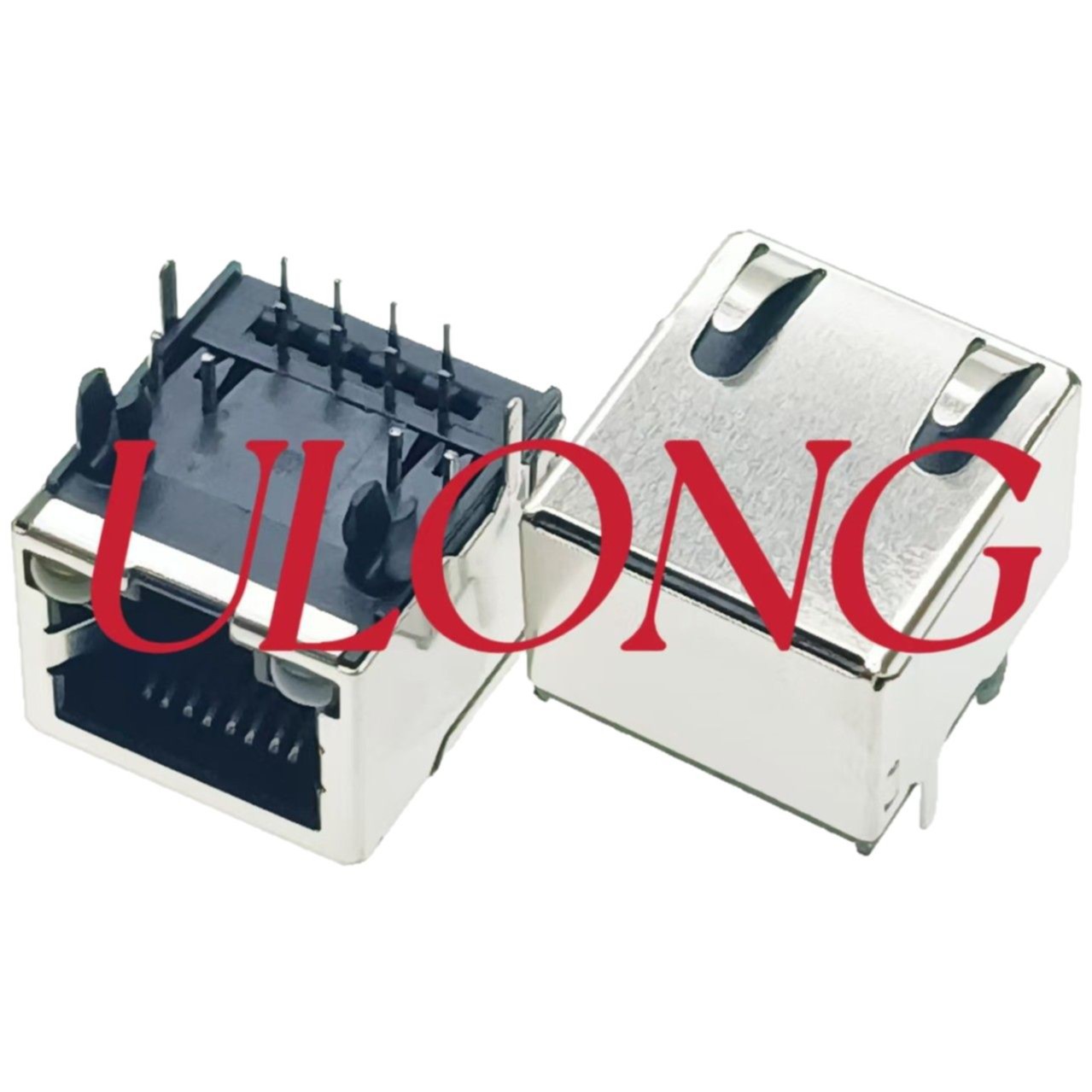 RJ45网络插座-单口带灯带弹短体口朝下