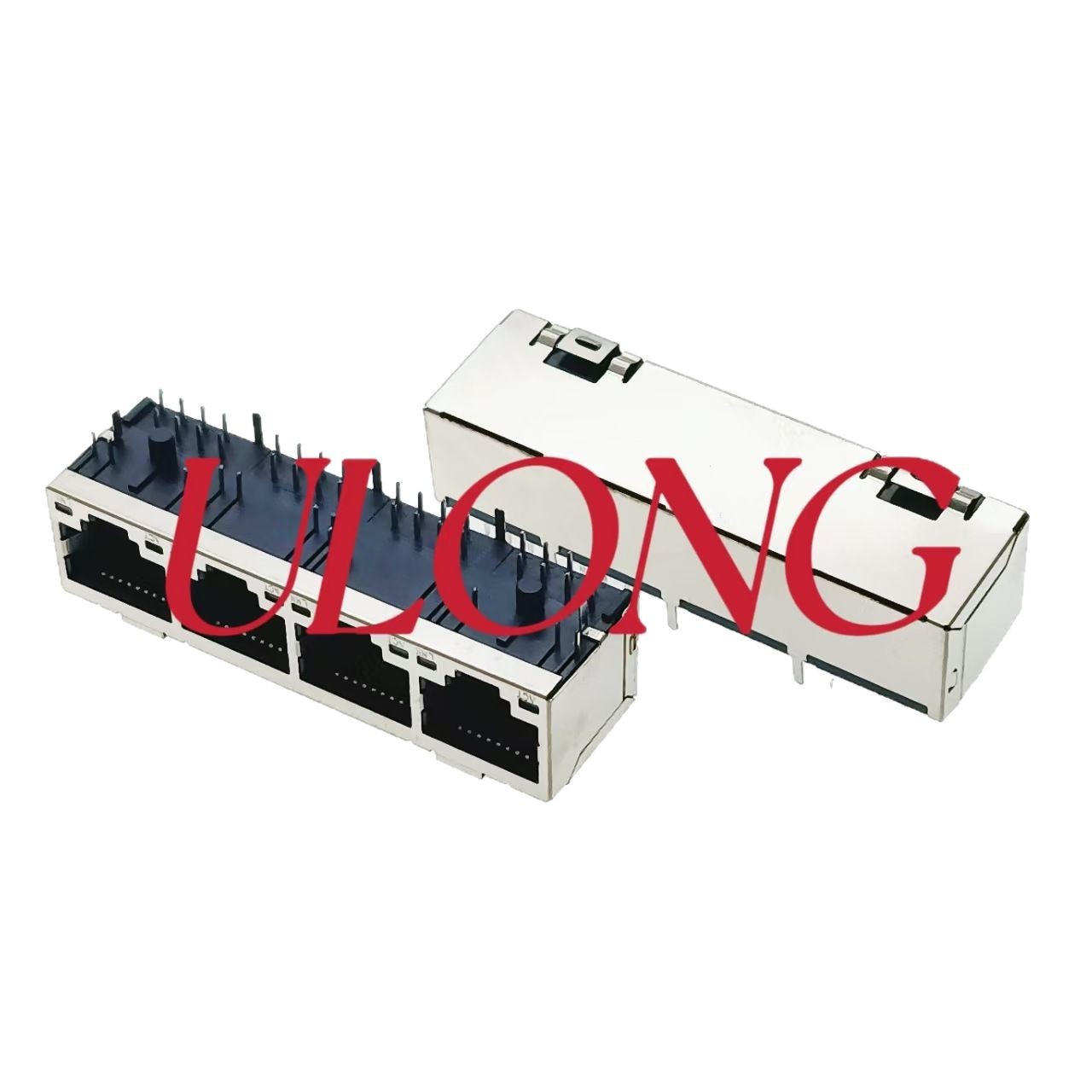 RJ45连接器替代FRE PULSE 1X4带灯左绿右绿橙有卡扣网卡用