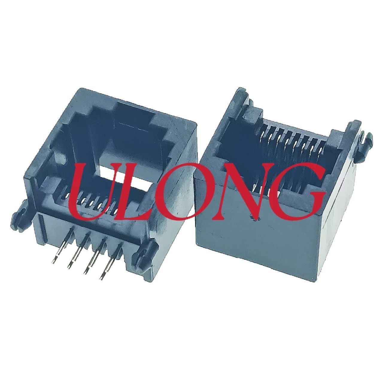 RJ45-8P8C反向黑色全塑口朝上