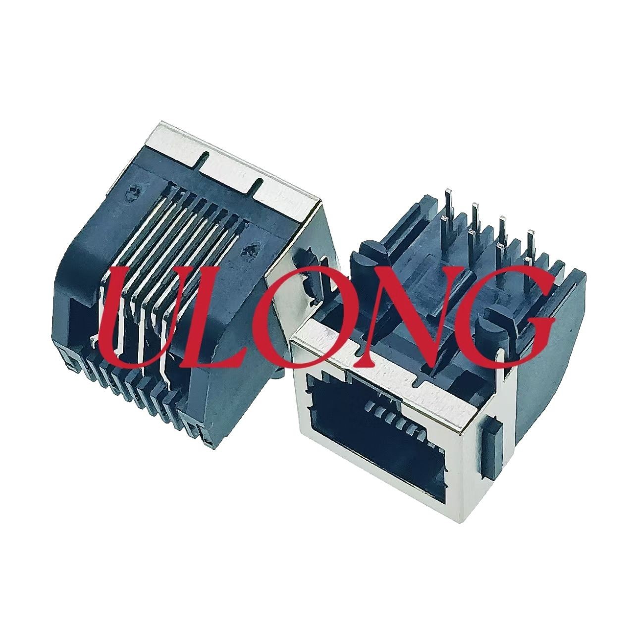 RJ45连接器5722-8P8C半包扁针斜体18.3MM  带耳