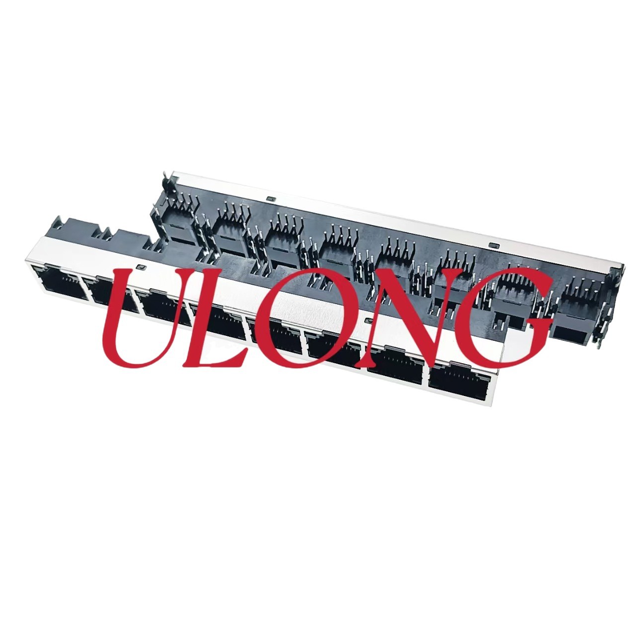 工厂直销RJ45连接器1X8带灯屏蔽半包系列