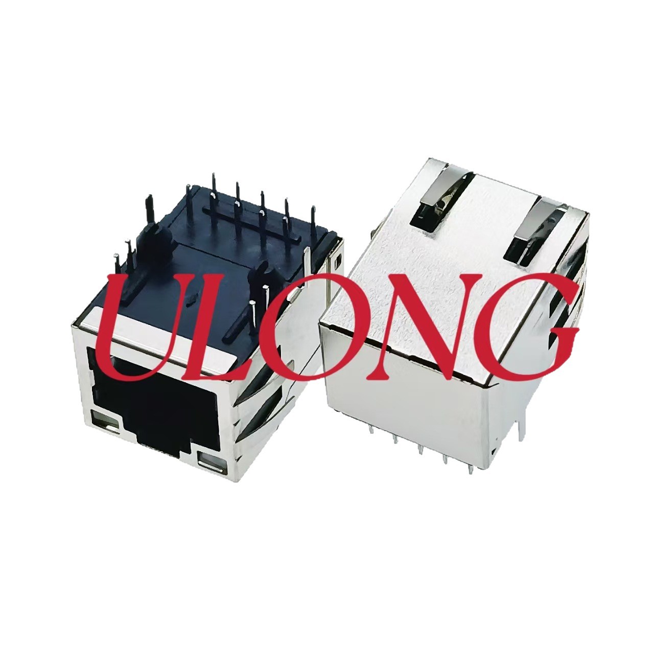 厂家直销带滤波器RJ45-2X1千兆带灯带弹双层 替代UDE RM2-1SFARV1F