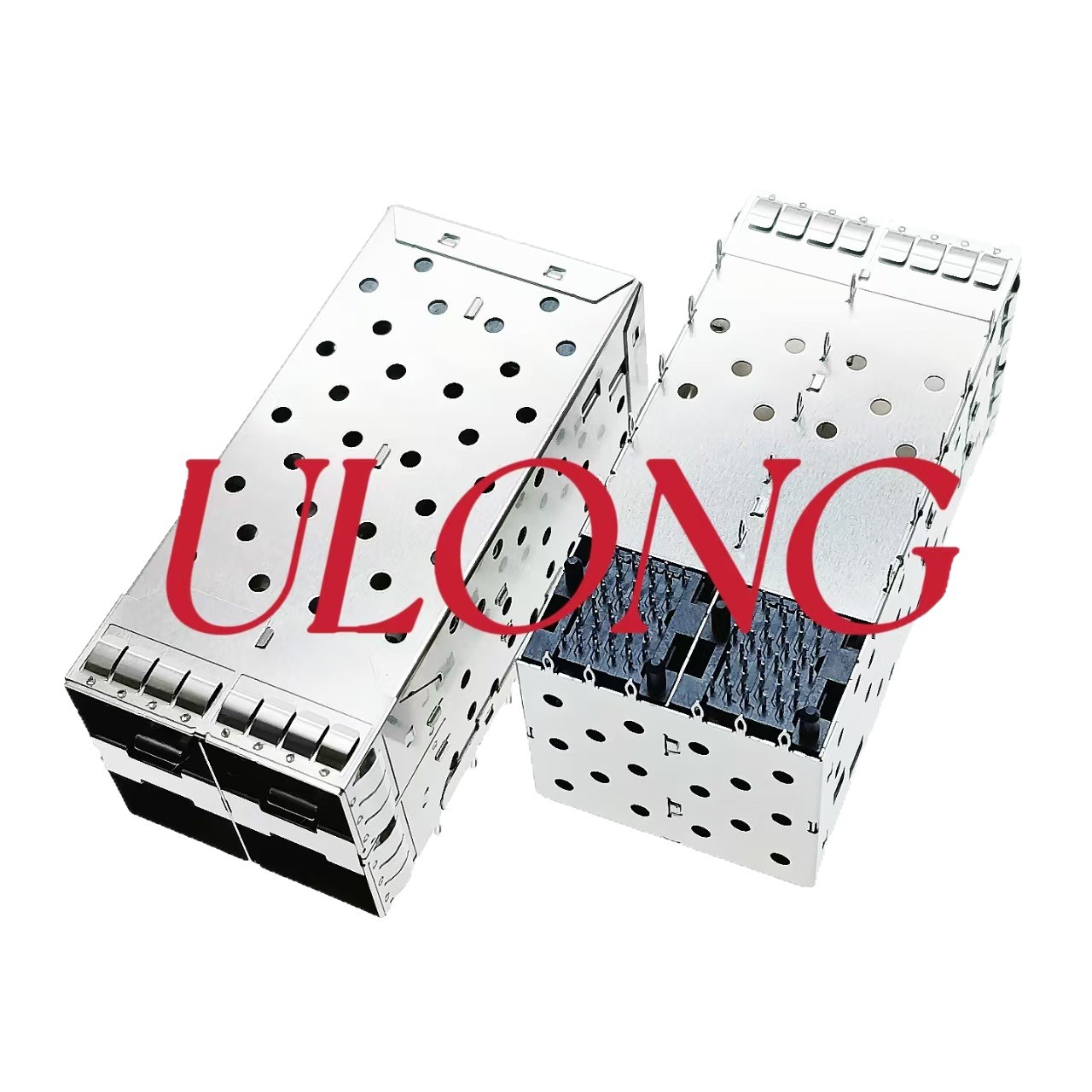 SFP+光纤连接器笼子2X2 不带导光柱洋白铜