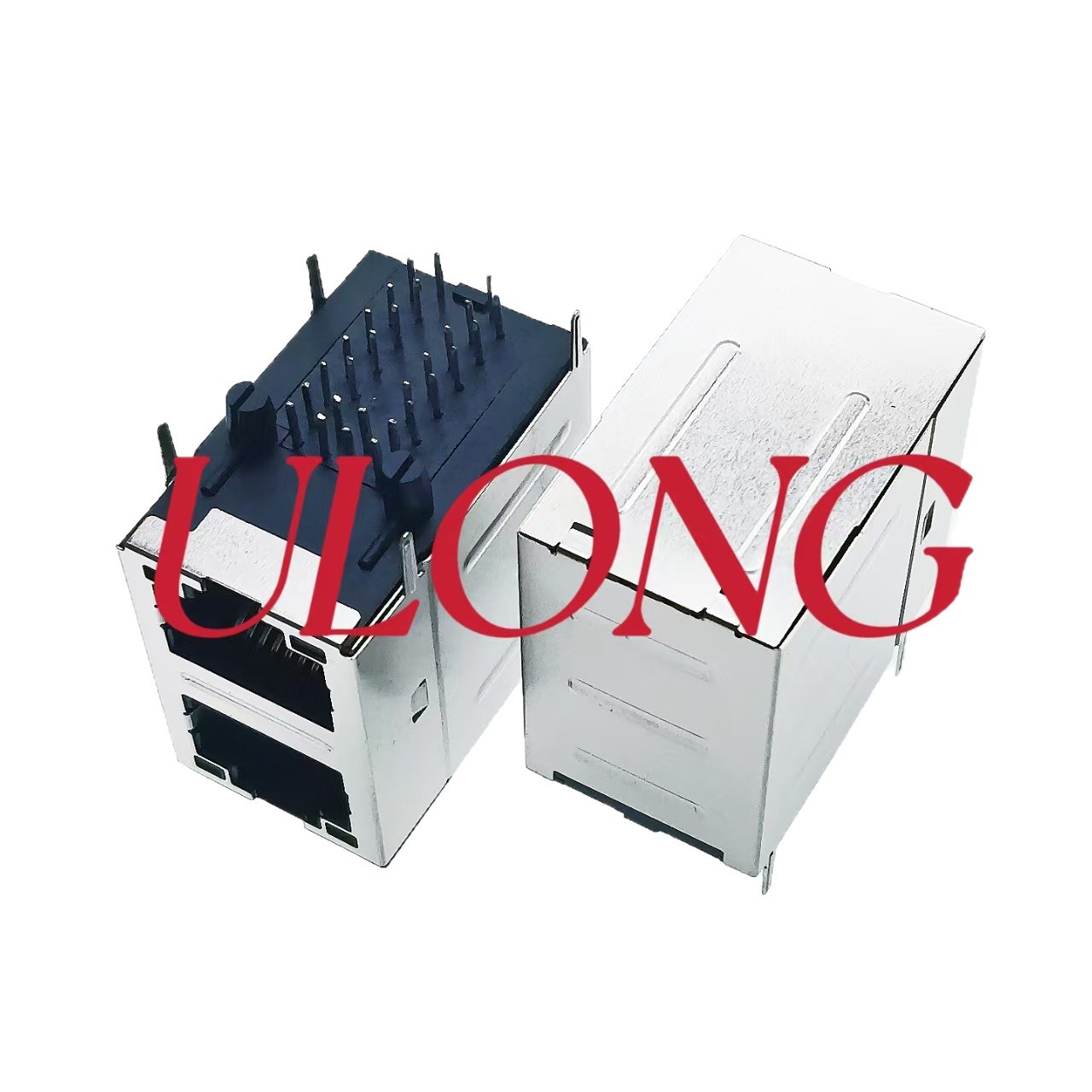 RJ45带滤波器千兆双层2X1带灯1000BASE-TX