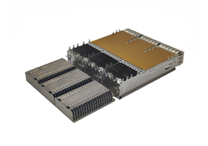 Single layer QSFP28 28G fiber cage 1 * 3 with/without heat sink