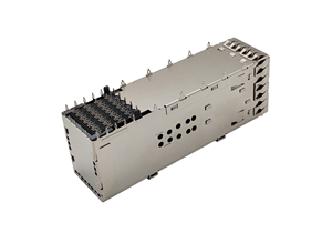 Double layer QSFP28 28G fiber cage crimping type 2 * 1 double port with outer light guide column