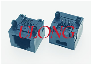 RJ12-6P6C  全塑电话语音插座工业类网口朝上