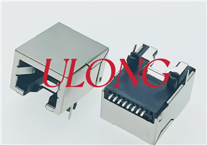 RJ45 10P8C SMT 卧贴屏蔽 11.75MM高