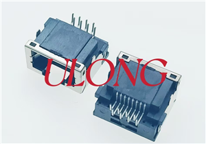 沉板DIP RJ45 超薄9.8高 带灯屏蔽
