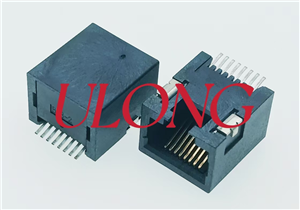 单口SMT RJ45 8P8C 贴片口朝下无灯全塑卷带
