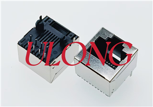 RJ45-8P8C全包直插矮体12.8MM高8P8C