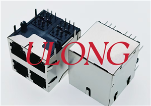 RJ12-2X2带弹屏蔽