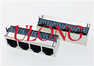 RJ11-1X4-6P4C黑色全包电话座子
