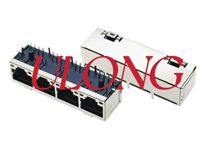 RJ45连接器替代FRE PULSE 1X4带灯左绿右绿橙有卡扣网卡用