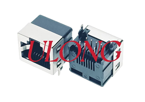 半包RJ45连接器1X1 8P8C口朝上