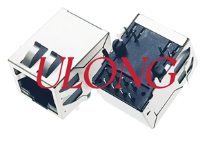 RJ45连接器59A-1X1 8P8C 带灯带弹口朝下