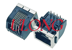 RJ45连接器5722-8P8C半包扁针斜体18.3MM  带耳