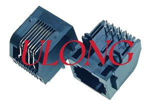 RJ45连接器5722-8P8C扁针斜体18.3MM  带耳