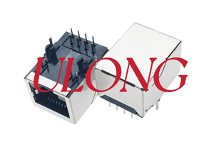 RJ45连接器网络插座1X1口屏蔽带灯