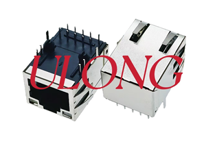 厂家直销带滤波器RJ45-2X1千兆带灯带弹双层 替代UDE RM2-1SFARV1F