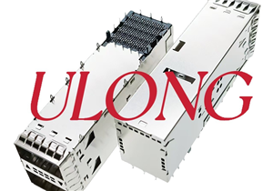 QSFP28光纤笼子连接器2X2带导光柱100G