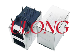 RJ45带滤波器千兆双层2X1带灯1000BASE-TX